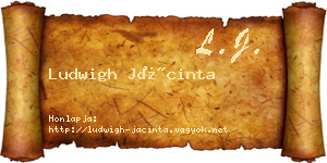 Ludwigh Jácinta névjegykártya