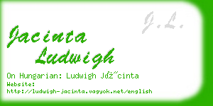 jacinta ludwigh business card